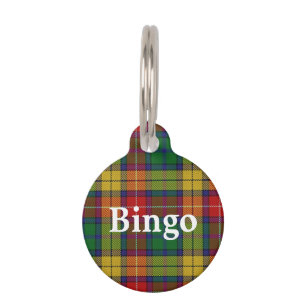 Happy Pet Clan Buchanan Tartan Plaid Pet Tag