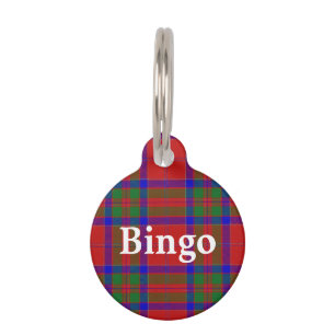 Happy Pet Clan MacGillivray Tartan Plaid Pet Tag