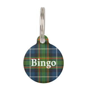 Happy Pet Clan MacRae Hunting Tartan Plaid Pet Tag
