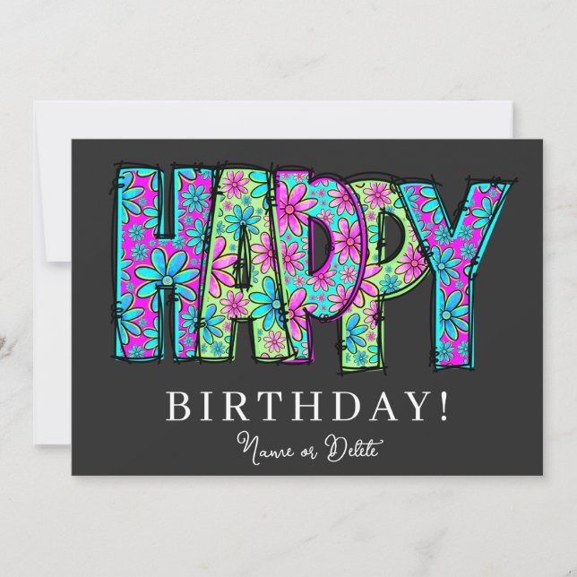 * HAPPY PHOTO Birthday Card NAME Event Personalise (Front)