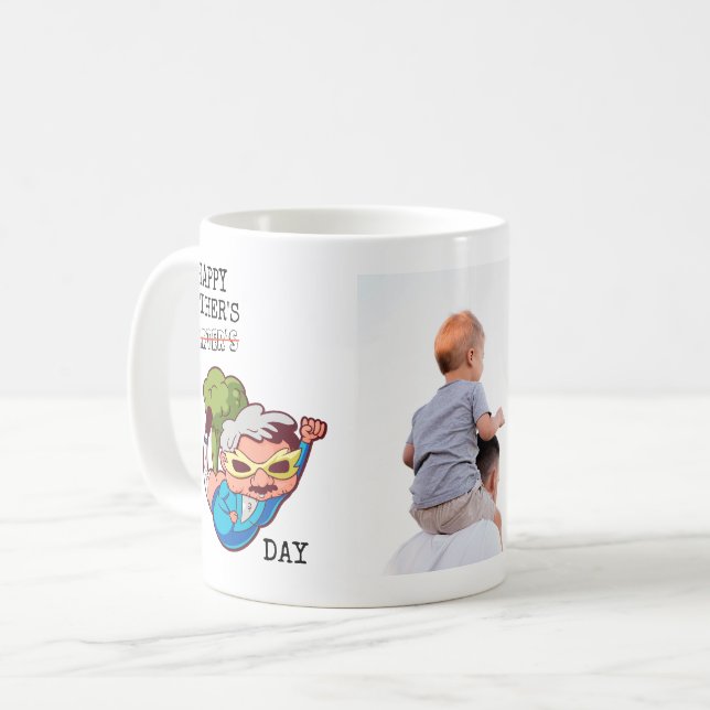 Happy Photo Father's Farters Day Funny Farter Joke Coffee Mug (Front Left)
