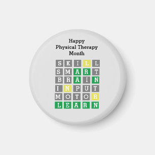 Happy Physical Therapy Month Custom Wordle Magnet