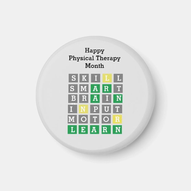 Happy Physical Therapy Month Custom Wordle Magnet (Front)