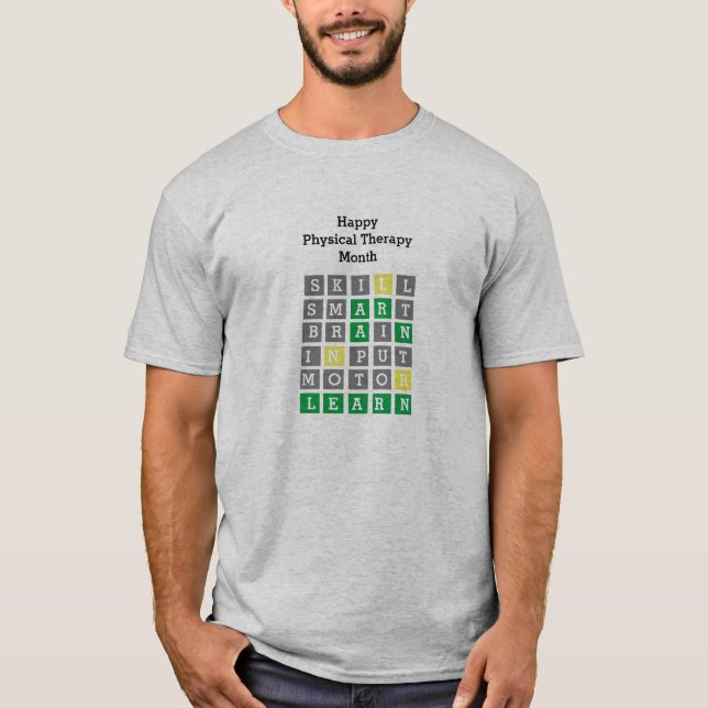 Happy Physical Therapy Month Custom Wordle  T-Shir T-Shirt (Front)