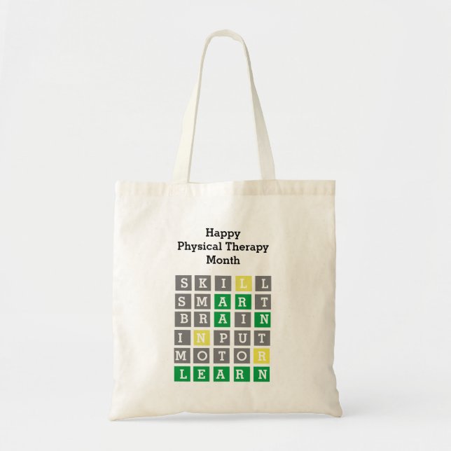 Happy Physical Therapy Month Custom Wordle Tote Bag (Front)