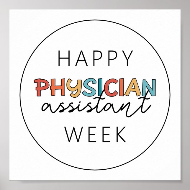 Happy Physician Assistant Week Poster (Front)