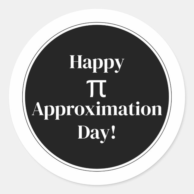 Happy Pi Approximation Day July 22nd Math Nerd Classic Round Sticker (Front)