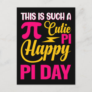 Happy Pi Day 2026 Math Nerd Celebration Holiday Postcard