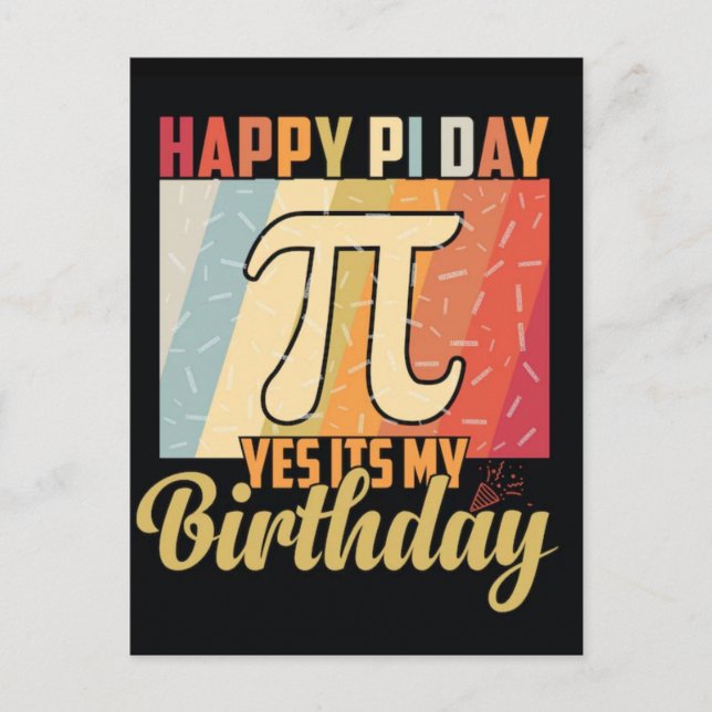 Happy Pi Day 2026 Math Nerd Celebration Holiday Postcard (Front)