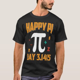 Happy Pi Day 3 1415 Retro Math Nerd & Pi Day T-Shirt