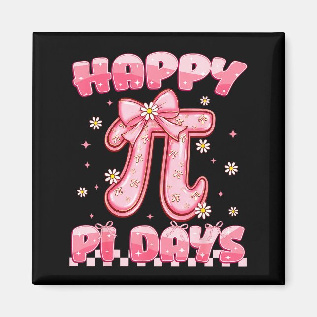 Happy Pi Day 3.14 Be Irrational Coquette Bow Math  Magnet (Front)