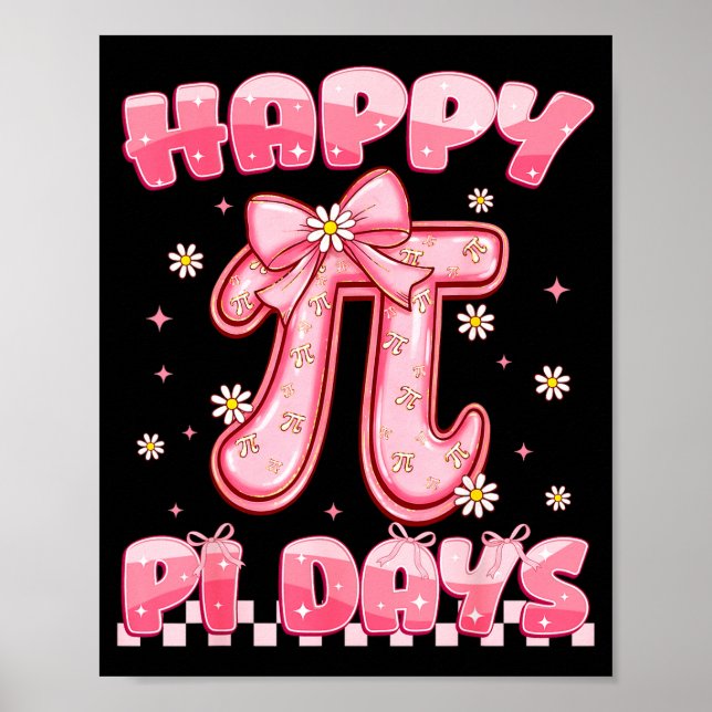 Happy Pi Day 3.14 Be Irrational Coquette Bow Math  Poster (Front)
