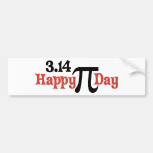 Happy Pi Day 3.14 - March 14th Bumper Sticker