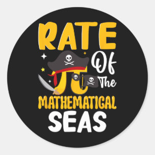 Happy Pi Day 3.14 Pi - Funny Rate Of The Mathemati Classic Round Sticker