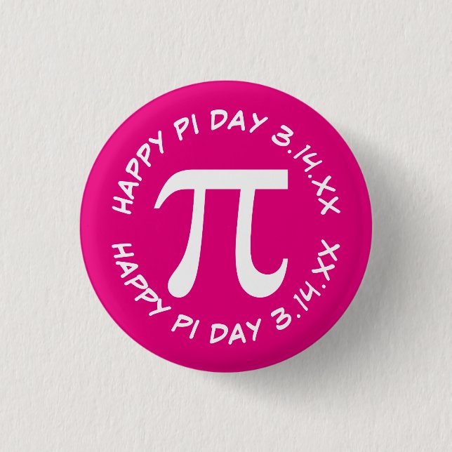 Happy Pi Day 3 Cm Round Badge (Front)