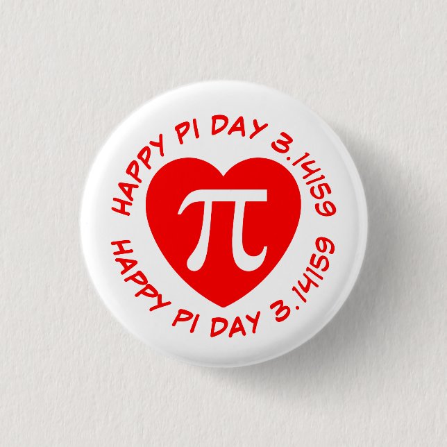Happy Pi Day 3 Cm Round Badge (Front)