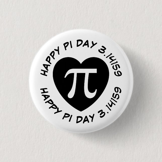 Happy Pi Day 3 Cm Round Badge (Front)