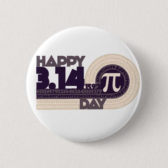 Happy pi Day 6 Cm Round Badge (Front)