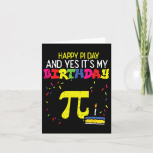 Happy Pi Day Birthday 3.14 Bday Math Pun Geek Men  Card