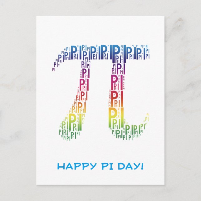 Happy Pi Day | Celebrate Postcard (Front)