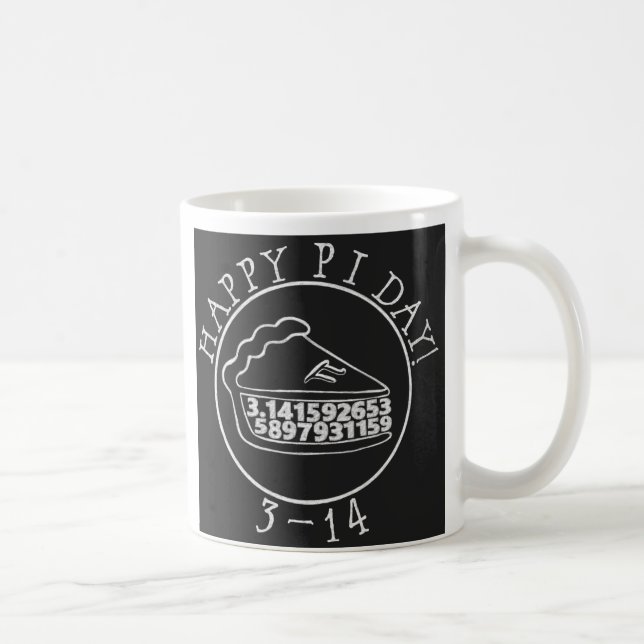 Happy Pi day chalkboard pie mug (Right)