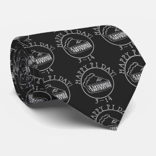 Happy Pi day chalkboard pie tie