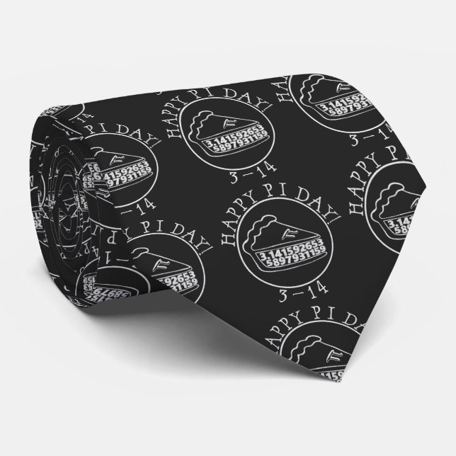Happy Pi day chalkboard pie tie (Rolled)