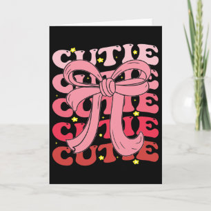 Happy Pi Day Coquette Bow Funny Math Teacher For W Card
