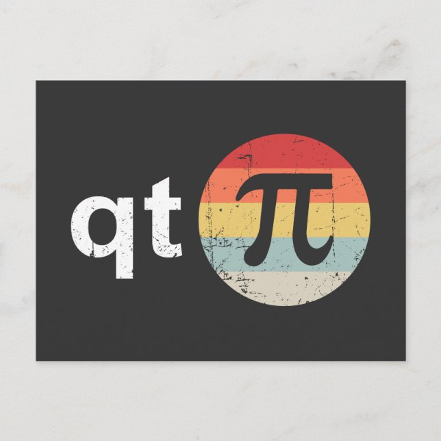 Happy Pi Day Cutie Pi Holiday Postcard (Front)