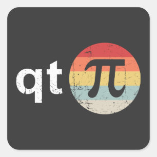 Happy Pi Day Cutie Pi Square Sticker