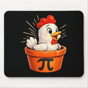 Happy Pi Day Funny Chicken Pot Boy Girl Teacher Ma Mouse Pad