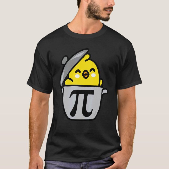 Happy Pi Day Funny Chicken Pot Pie 3.14 Science Ma T-Shirt (Front)