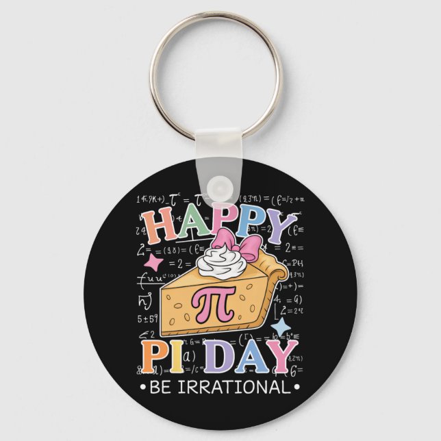 Happy Pi Day Funny Math Coach Teacher Pi Day Coque Key Ring (Front)