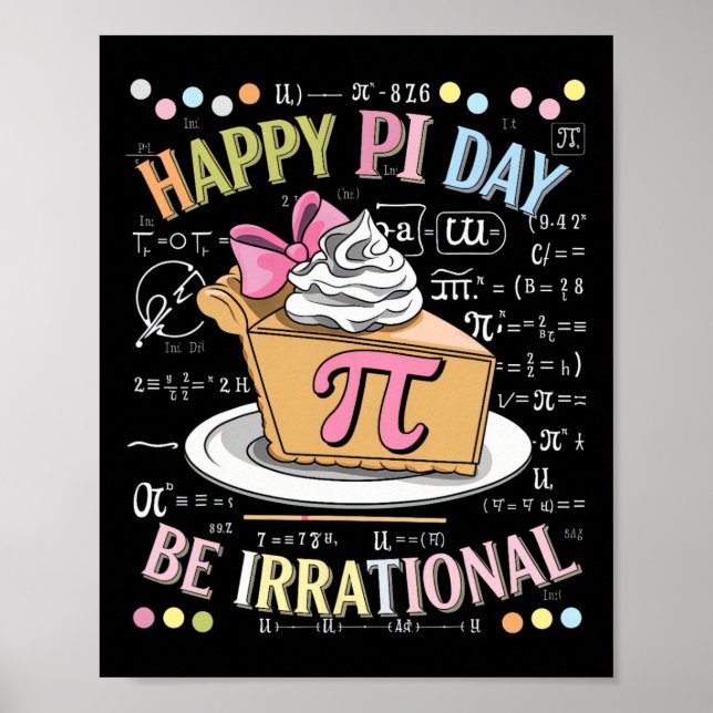 Happy Pi Day Funny Math Coach Teacher Pi Day Coque Poster (Front)
