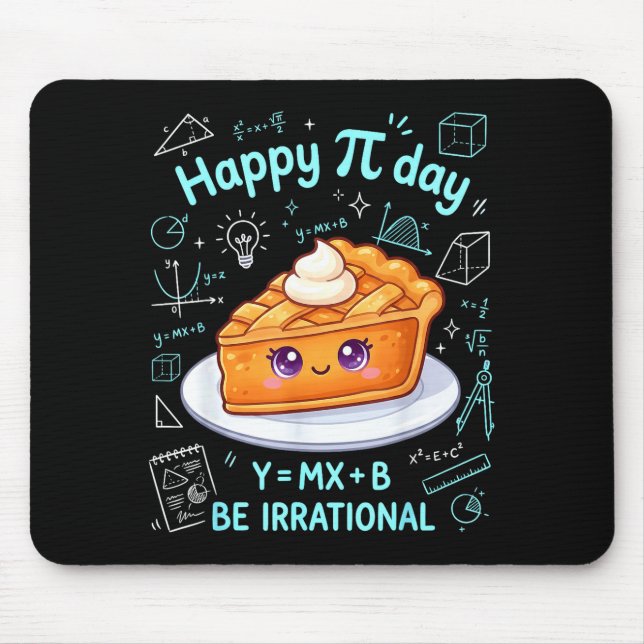 Happy Pi Day Funny Math Teacher Student Math Lover Mouse Pad (Front)
