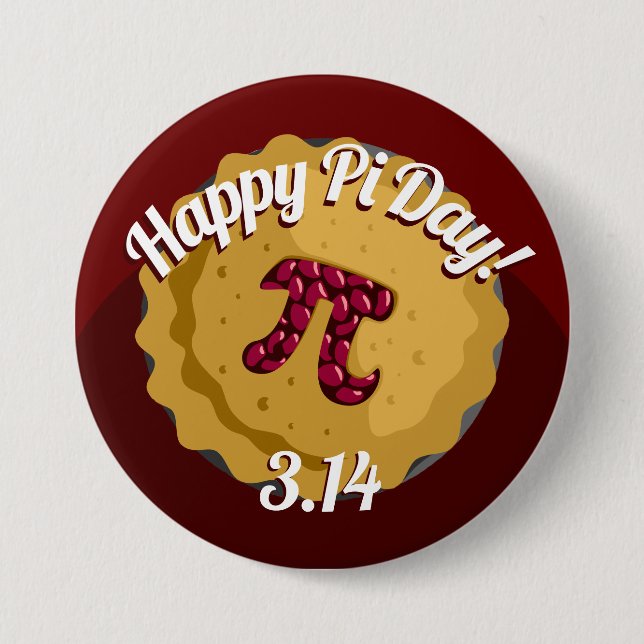 Happy Pi Day | Funny Pie Round Button (Front)