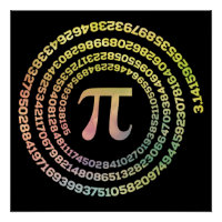 Happy Pi Day Funny School Math Spiral Text