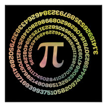 Happy Pi Day Funny School Math Spiral Text