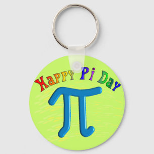 Happy Pi Day Gifts, Unique Embossed Design Key Ring