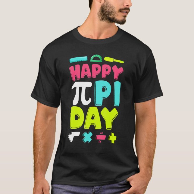 Happy Pi Day Kids Boys Girls Math Teachers Student T-Shirt (Front)