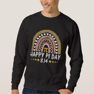 Happy Pi Day Leopard Rainbow Math Teacher Boys Gir Sweatshirt