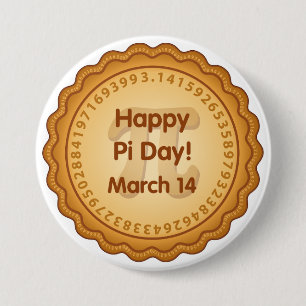 Happy Pi Day, March 14  7.5 Cm Round Badge