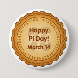 Happy Pi Day, March 14  7.5 Cm Round Badge