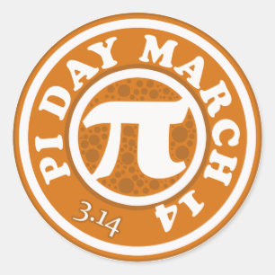 Happy Pi Day March 14 Classic Round Sticker