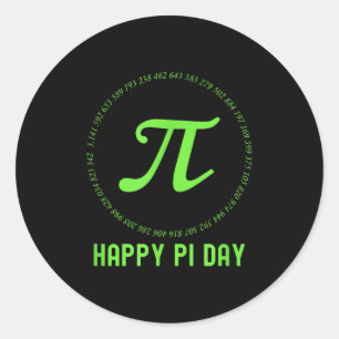 Happy Pi Day Math And Mathematics Stem Teacher Tre Classic Round Sticker