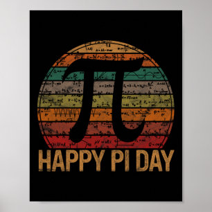Happy Pi Day Math Equations Sunset Gift Teacher Ge Poster