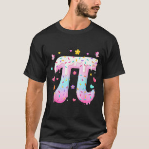 Happy Pi Day Math Teacher Dripping Ice Cream Pi Da T-Shirt