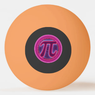 Happy Pi Day Math Teacher Gift glowing colors Ping Pong Ball