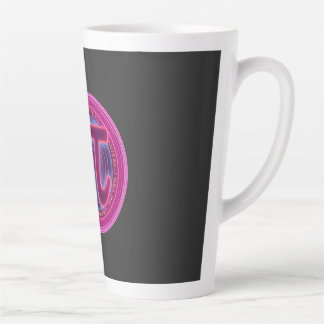 Happy Pi Day Math Teacher Gift glowing colours Latte Mug