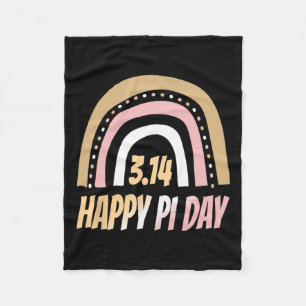 Happy Pi Day Mathematic Math Teacher Rainbow Pi Da Fleece Blanket